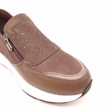 텐션 좋은 몰드창 지퍼 포인트 슬립온