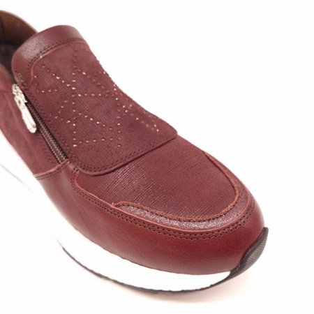 텐션 좋은 몰드창 지퍼 포인트 슬립온