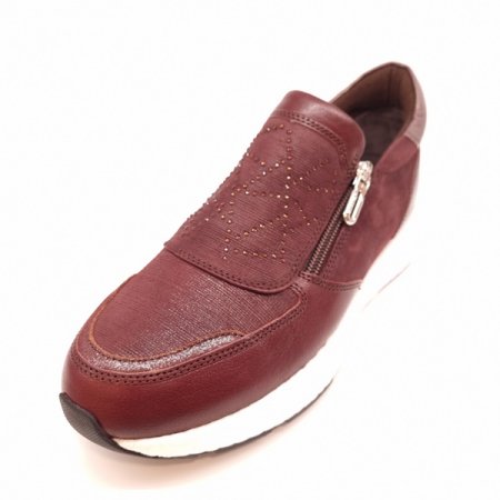 텐션 좋은 몰드창 지퍼 포인트 슬립온