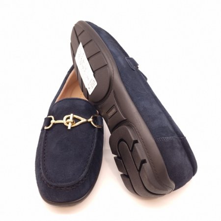 스웨이드 체인 장식 컴포트 로퍼