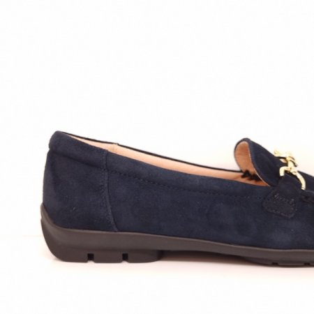 스웨이드 체인 장식 컴포트 로퍼