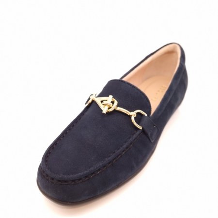 스웨이드 체인 장식 컴포트 로퍼