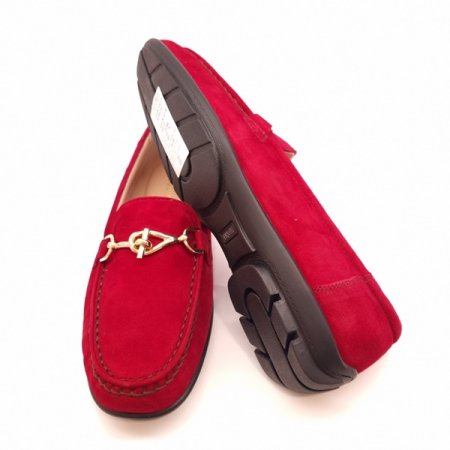 스웨이드 체인 장식 컴포트 로퍼