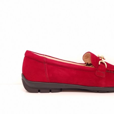 스웨이드 체인 장식 컴포트 로퍼