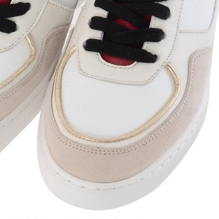 송치가죽 믹스매치 포인트 여성스니커즈