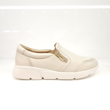 가벼운 경량창 발등 지퍼 여성 슬립온