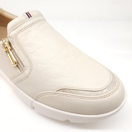 가벼운 경량창 발등 지퍼 여성 슬립온