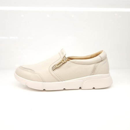 가벼운 경량창 발등 지퍼 여성 슬립온