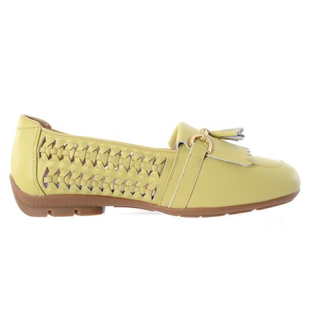 테슬 장식 메쉬 디테일 드라이빙 로퍼