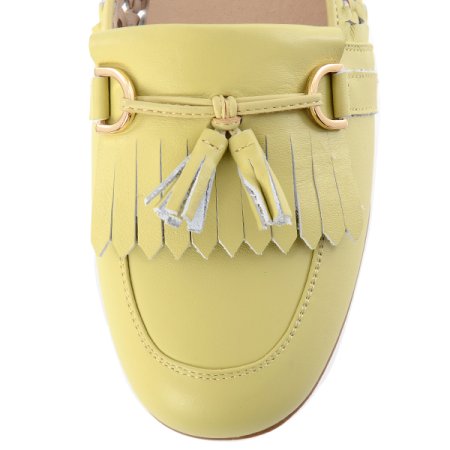 테슬 장식 메쉬 디테일 드라이빙 로퍼