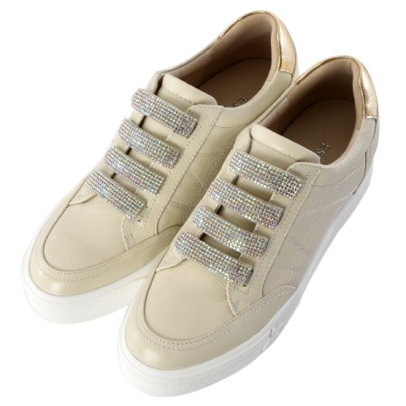 큐빅장식이 돋보이는 키높이 스니커즈