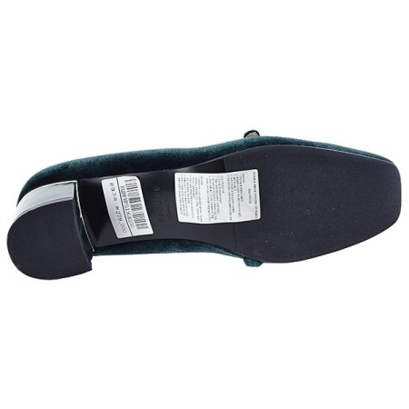 스퀘어 라스트 진주 벨벳 펌프스