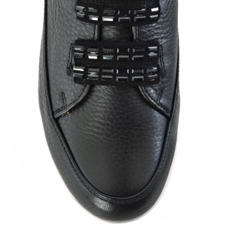 큐빅 장식 발등 밴드형 슬립온