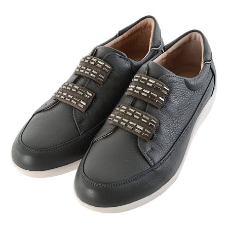 큐빅 장식 발등 밴드형 슬립온