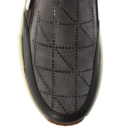 체크 패턴 라인 논슬립 슬립온