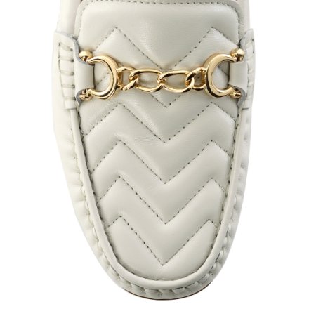 여성 퀼팅 자수 로퍼