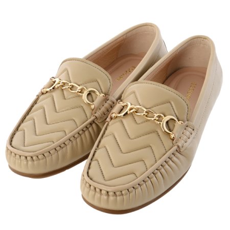 여성 퀼팅 자수 로퍼