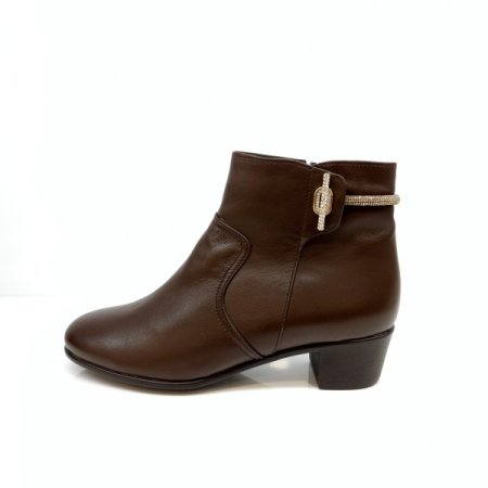 에스콰이아 여성 앵클 부츠 브라운