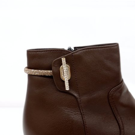 에스콰이아 여성 앵클 부츠 브라운