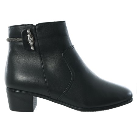 에스콰이아 여성 퍼 앵클 부츠