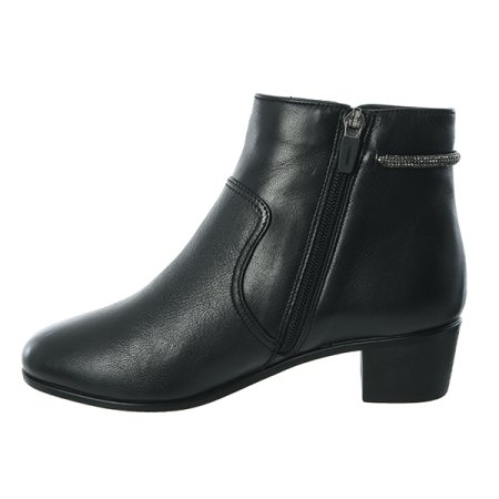 에스콰이아 여성 퍼 앵클 부츠