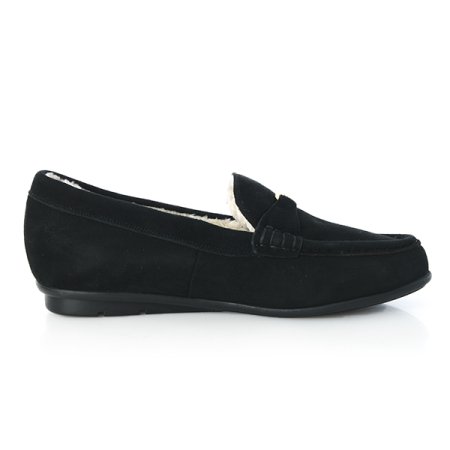 여성 스웨이드 퍼내피 로퍼