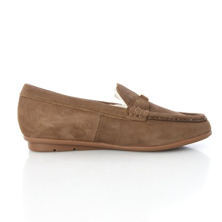 여성 스웨이드 퍼내피 로퍼