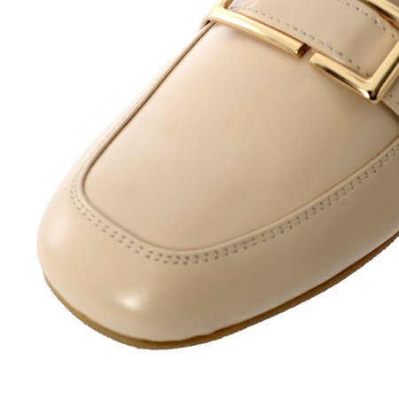 여성 블럭굽 로퍼 펌프스