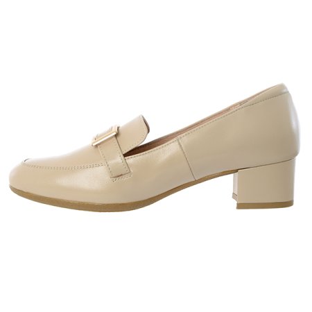 여성 블럭굽 로퍼 펌프스