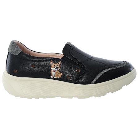 여성 경량 자수 슬립온