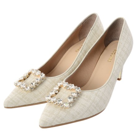 여성 페이크 트위드 펌프스