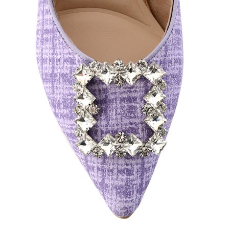 여성 페이크 트위드 펌프스