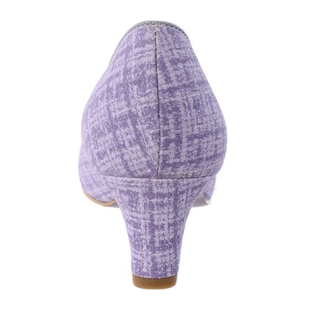 여성 페이크 트위드 펌프스