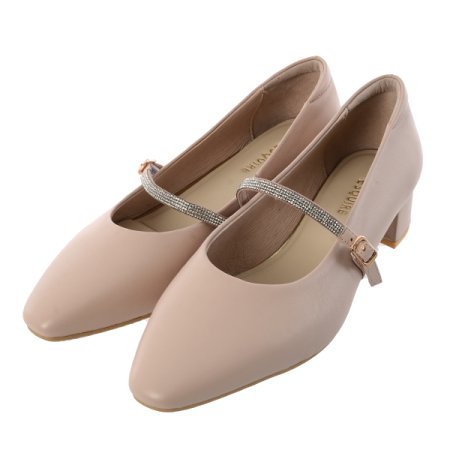 세미 스퀘어 메리제인 펌프스