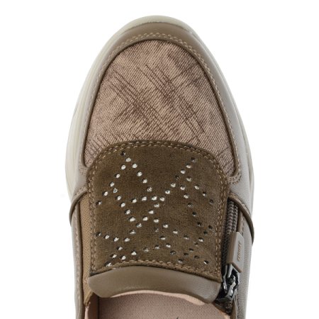 여성 사이드 지퍼 슬립온