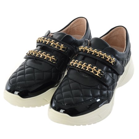 여성 벨크로 퀼팅 스니커즈