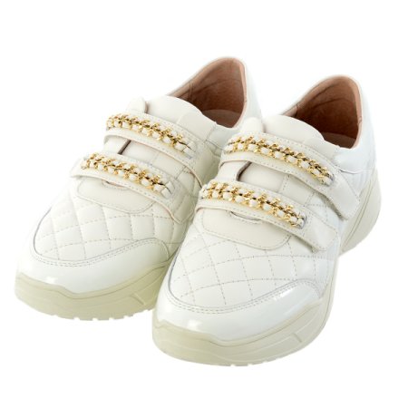 여성 벨크로 퀼팅 스니커즈