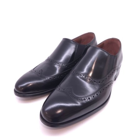 남성 윙팁 끈없는 정장구두