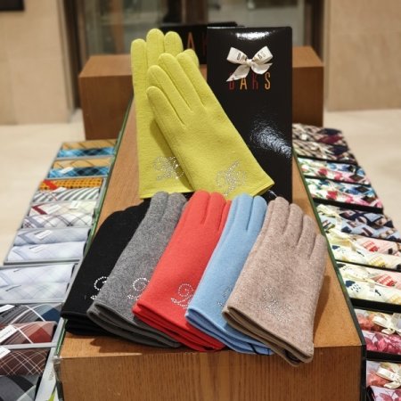 여성 큐빅 모직장갑