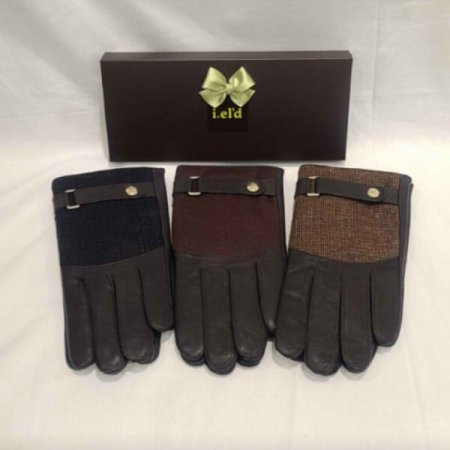 남성 콤비 가죽 장갑