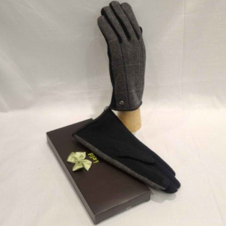 남성 헤링본 콤비 모직 장갑