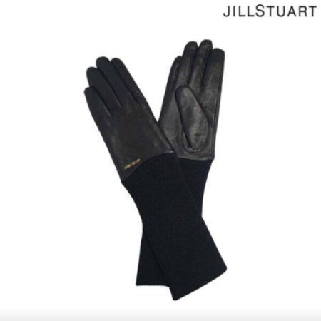 손목 니트 롱콤비 여성 가죽장갑