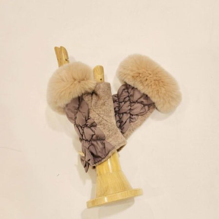 여성용 모직 콤비 반장갑