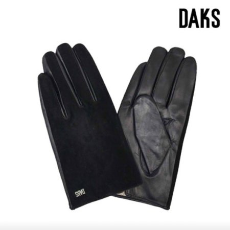 스웨이드 콤비 남성 가죽 장갑