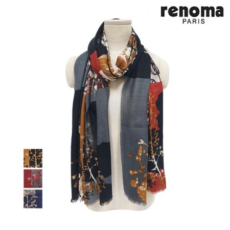 플라워 울 스카프