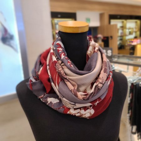 플라워 울 스카프