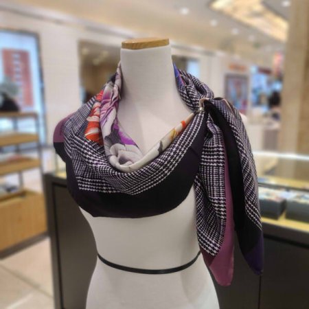 정사각 실크 스카프