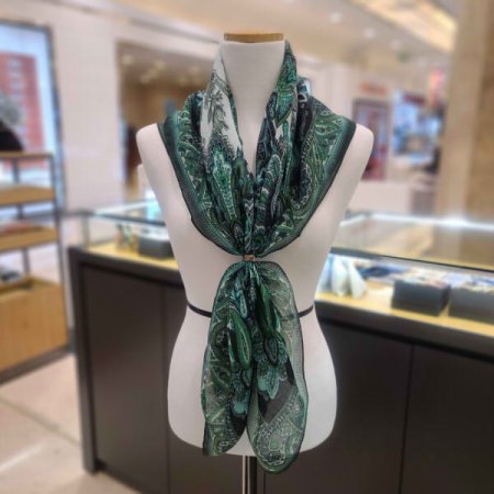 간절기 레이온 정사각 스카프