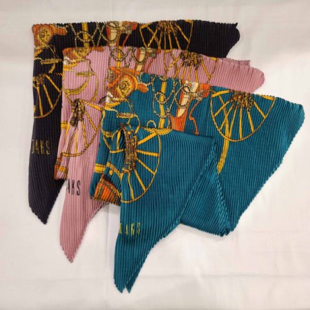 주름 폴리사각 스카프