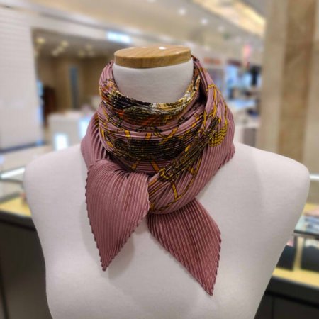 주름 폴리사각 스카프